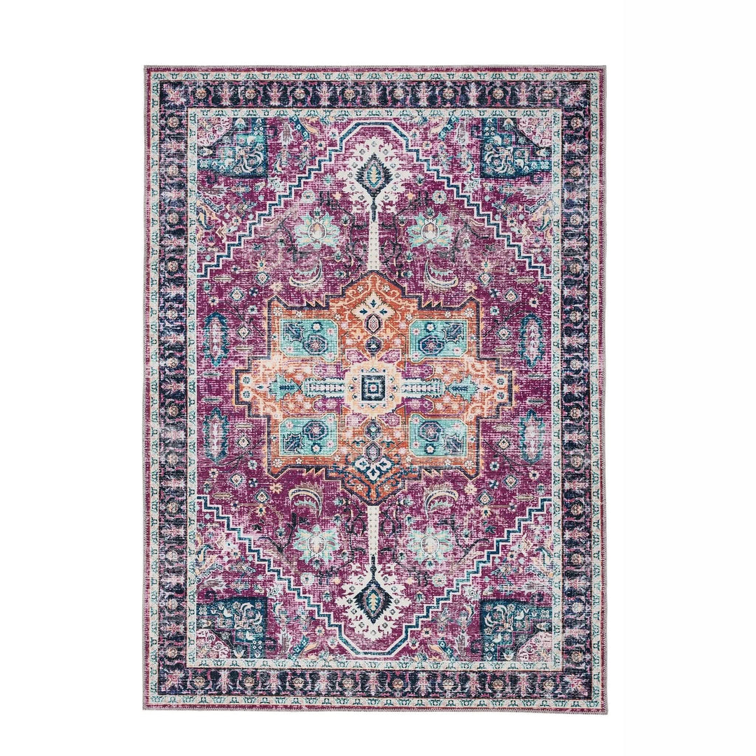 Origins Granada Washable Rug Ruby Red Vintage Style - beUNIQ - Created by Product Upload - 80x150 - high traffic rug