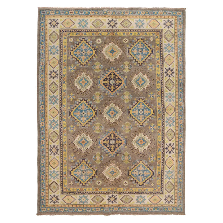 https://cdn.shopify.com/s/files/1/0943/6571/2719/files/Handmade-Brown-Kazak-Rug-Hand-Knotted-Wool-177-256-cm-Aladdinrugs-71419418804559.webp?v=1768186995