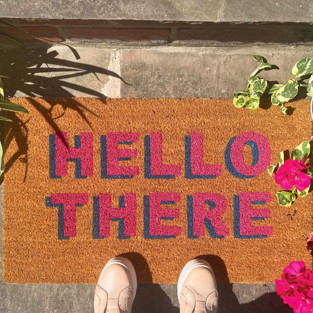 My Mat Coir Doormat Hello There Print 45x75cm - beUNIQ - coir doormat - Created by Product Upload