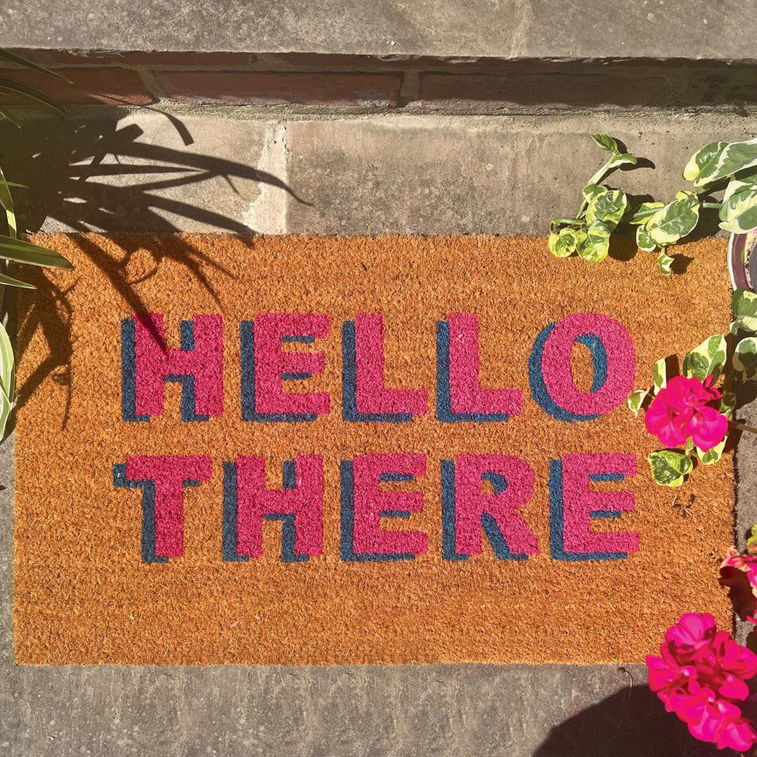 My Mat Coir Doormat Hello There Print 45x75cm - beUNIQ - coir doormat - Created by Product Upload