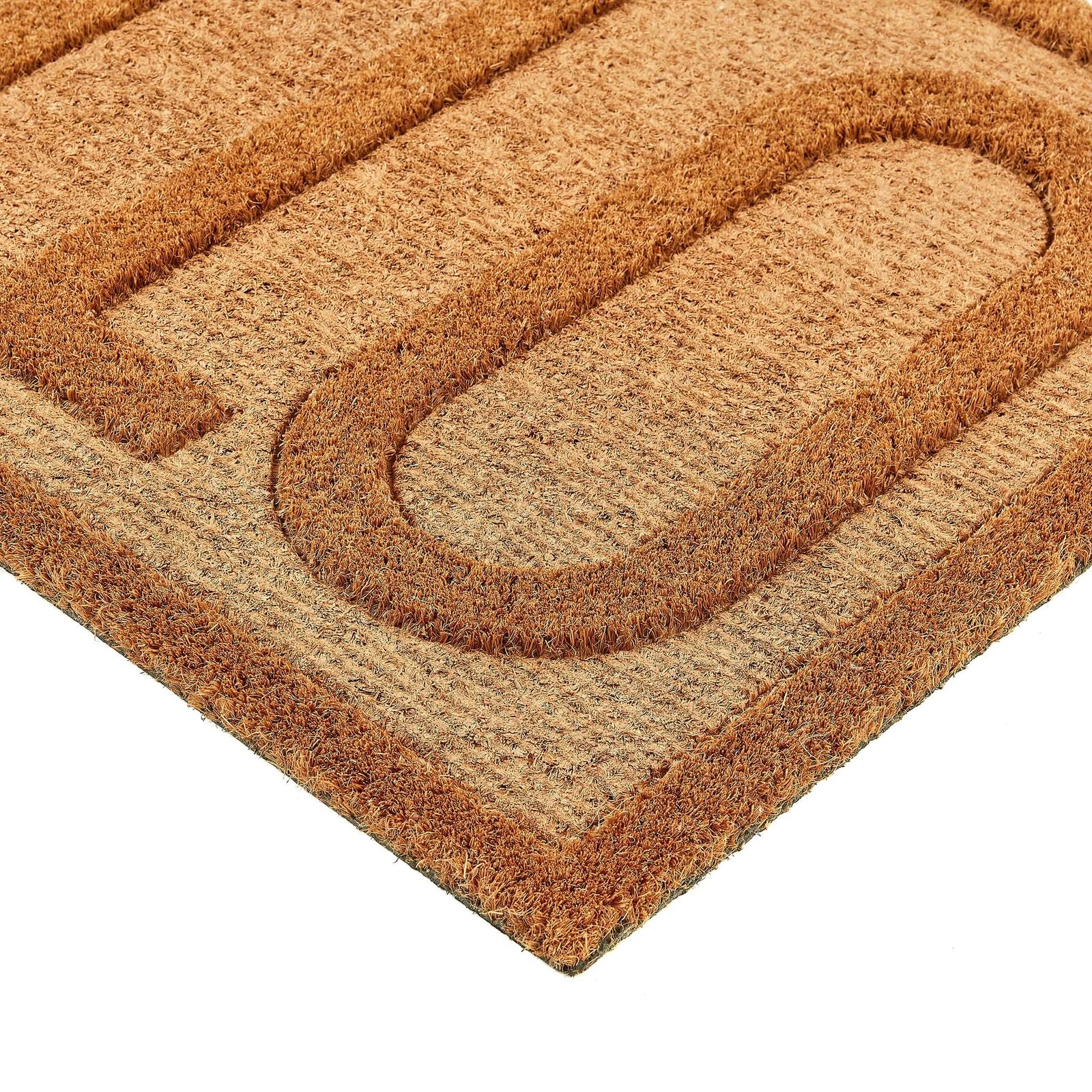 My Mat Embossed Coir Hello Doormat Natural 45x75cm - beUNIQ - coir doormat - Created by Product Upload