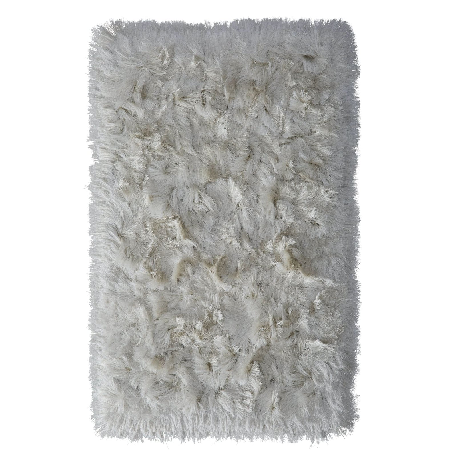 Origins Glamour Deluxe Ivory Shimmering Soft Pile Area Rug - beUNIQ - cream area rug - 120cm x 170cm - Created by Product Upload