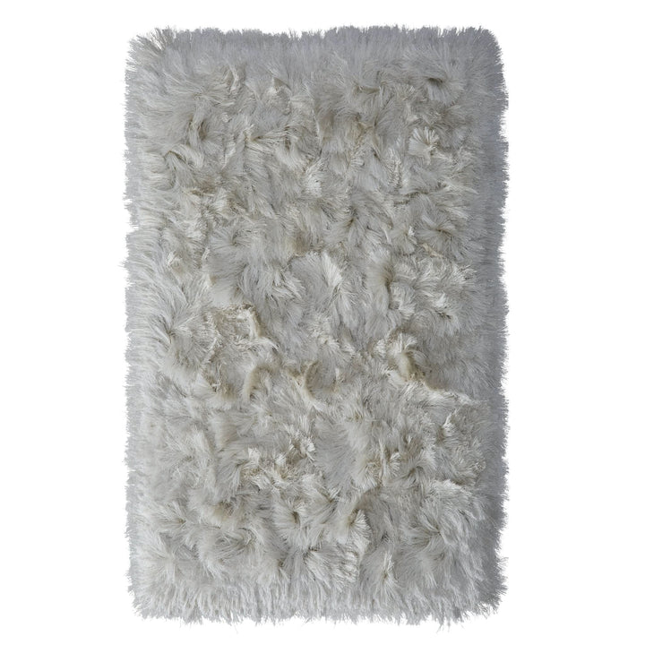 Origins Glamour Deluxe Ivory Shimmering Soft Pile Area Rug - beUNIQ - cream area rug - 120cm x 170cm - Created by Product Upload