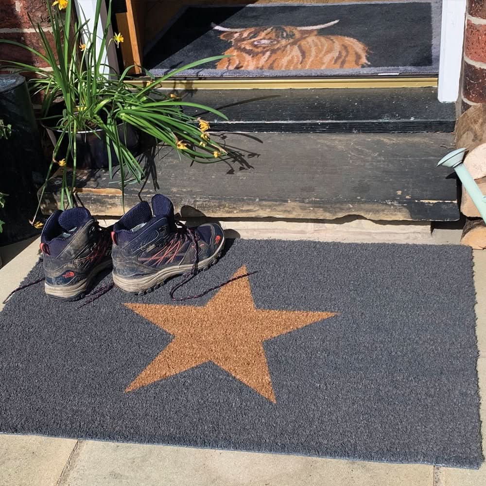 My Mat Coir Doormat Inverse Star Design Natural Fibres - beUNIQ - coir doormat - 45x75 - Created by Product Upload