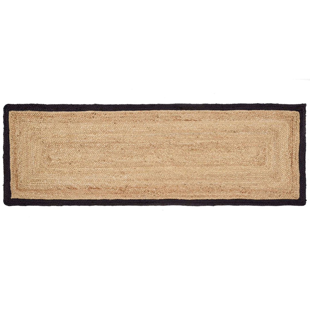 Origins Jute Border Black Hand Braided Area Rug - beUNIQ - black border rug - 067X200 - Created by Product Upload