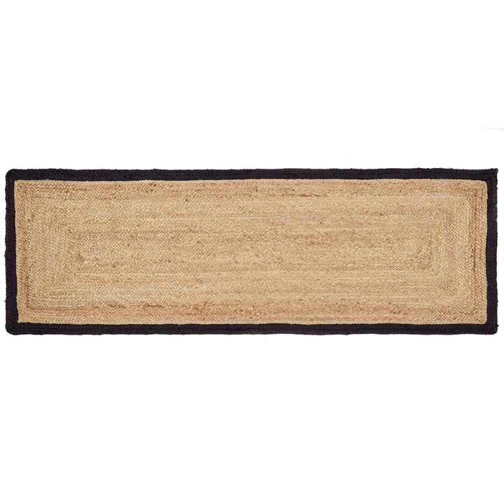 Origins Jute Border Black Hand Braided Area Rug - beUNIQ - black border rug - 067X200 - Created by Product Upload