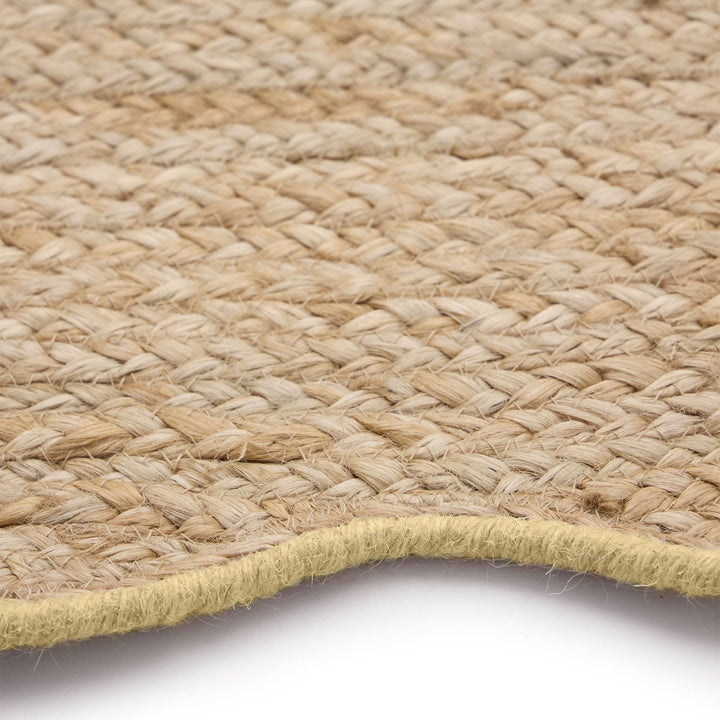 Origins Jute Scalloped Edge Rug with Yellow Wool Border - beUNIQ - contemporary rug - 67x200 - Created by Product Upload