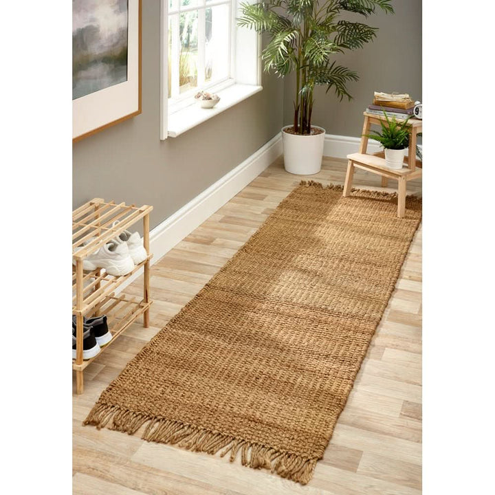 Origins Jute Extra Natural Woven Rug Sustainable Floor Covering - beUNIQ - Created by Product Upload - 067x210 - Jute rug