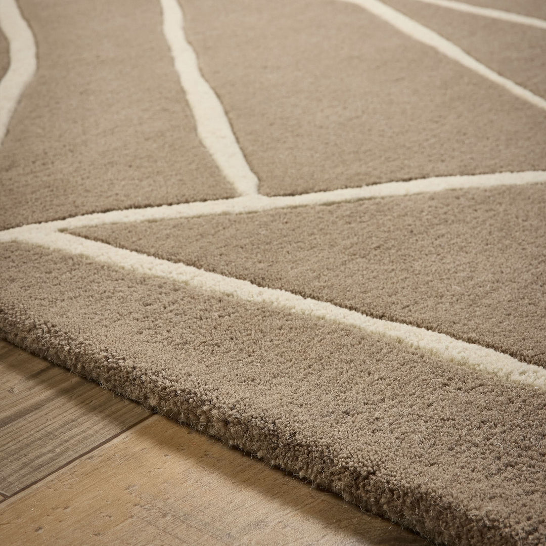 Origins Kintsugi Stone Abstract Carved Pattern Wool Area Rug - beUNIQ - abstract pattern rug - 120cm x 170cm - carved wool rug