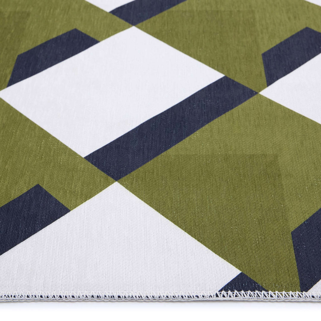 Origins Kyoto Washable Geometric Area Rug Non - Slip Chenille - beUNIQ - Created by Product Upload - 67x200 - geometric rug
