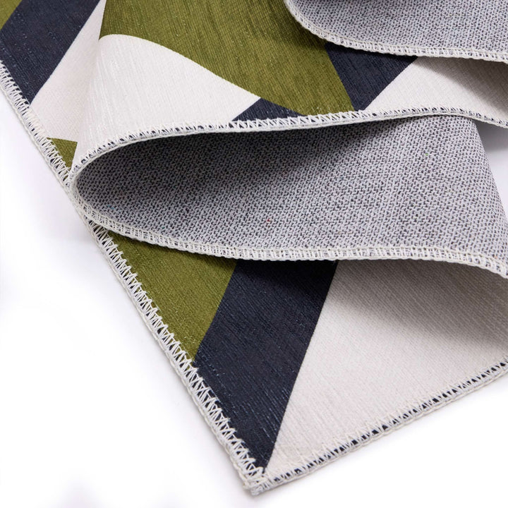 Origins Kyoto Washable Geometric Area Rug Non - Slip Chenille - beUNIQ - Created by Product Upload - 67x200 - geometric rug