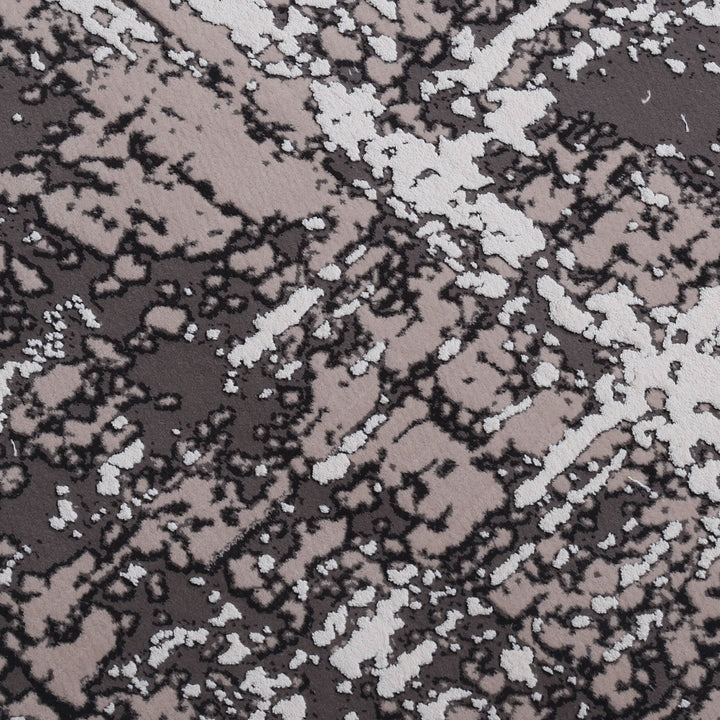 Tonal Grey Modern Abstract Low Pile Polypropylene Rug, second view