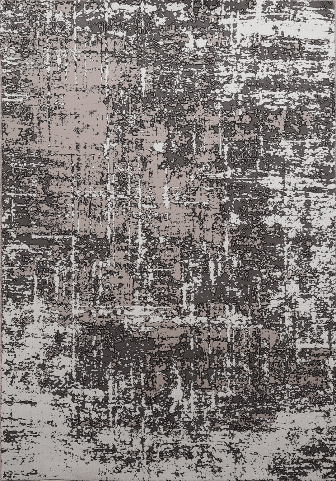 Tonal Grey Modern Abstract Low Pile Polypropylene Rug