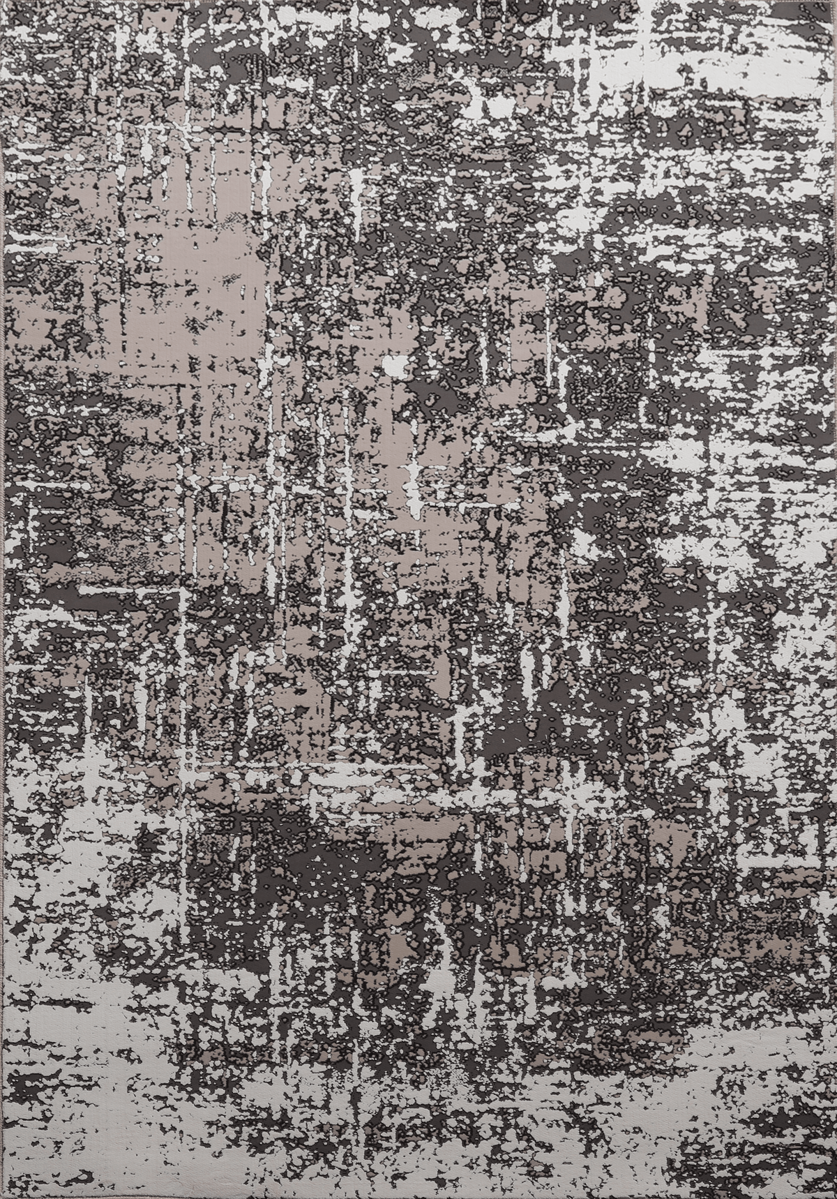 Tonal Grey Modern Abstract Low Pile Polypropylene Rug
