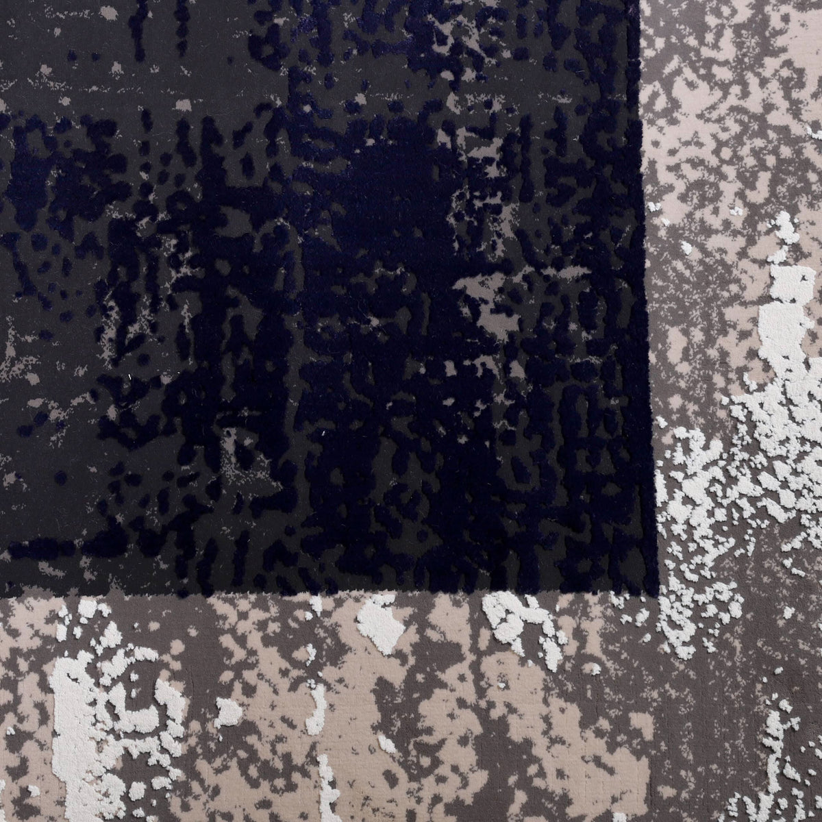 Black Grey Modern Abstract Non-Shed Polypropylene Rug, second view
