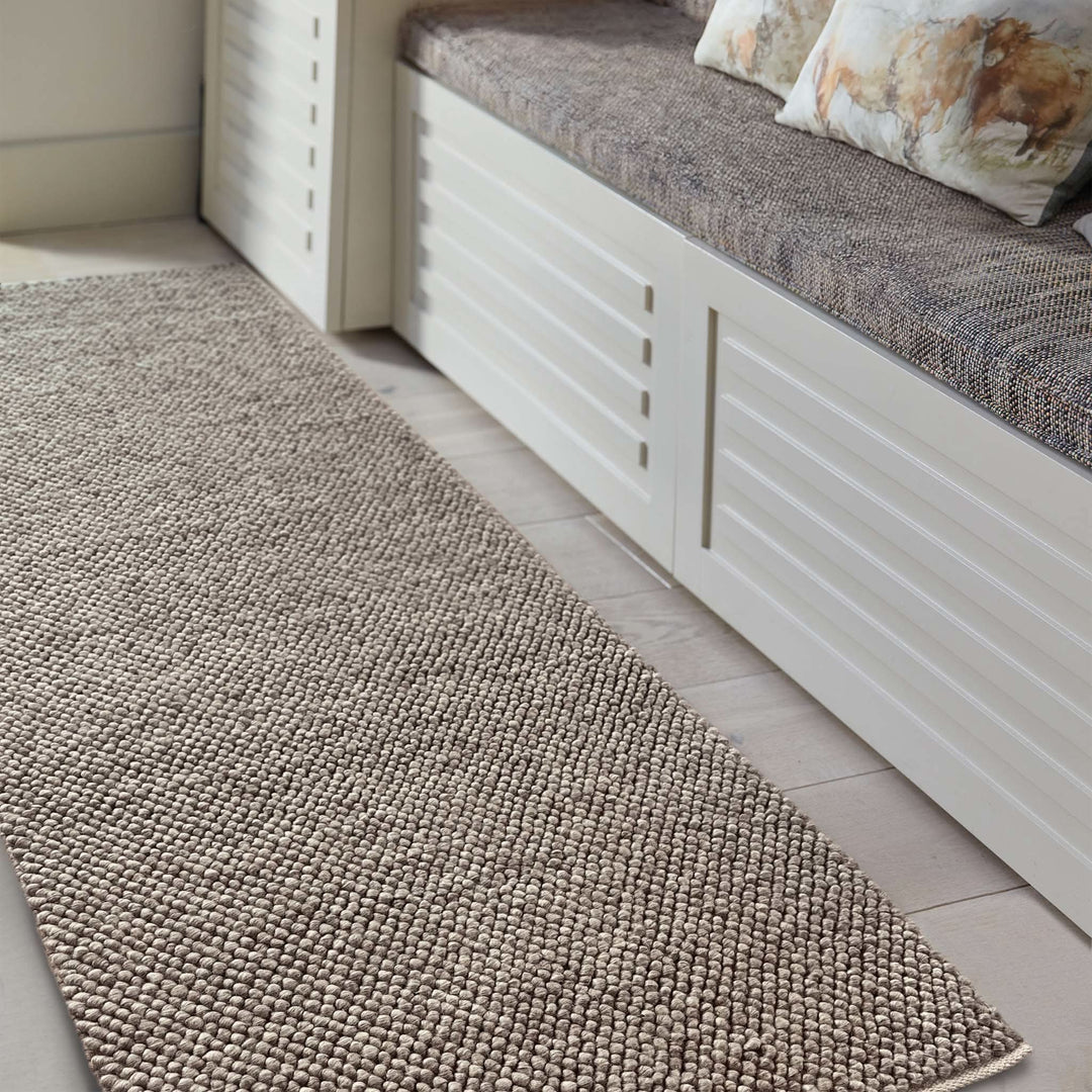 Origins La Playa Rustic Hand - Woven Wool Blend Rug - Soft Durable - beUNIQ - beachy living room rug - 120cm x 170cm - Created by Product Upload