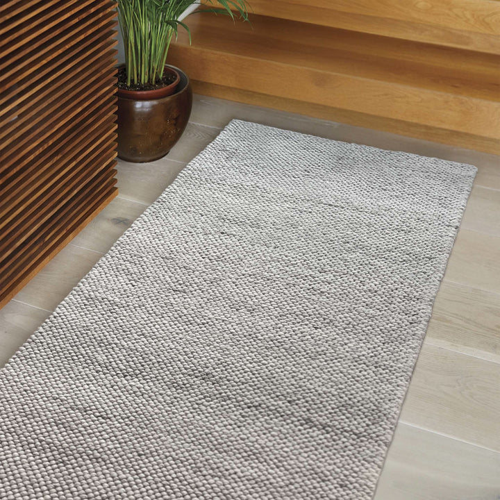 Origins La Playa Silver Hand - Woven Wool and Polyester Rug - beUNIQ - coastal style rug - 120cm x 170cm - Created by Product Upload
