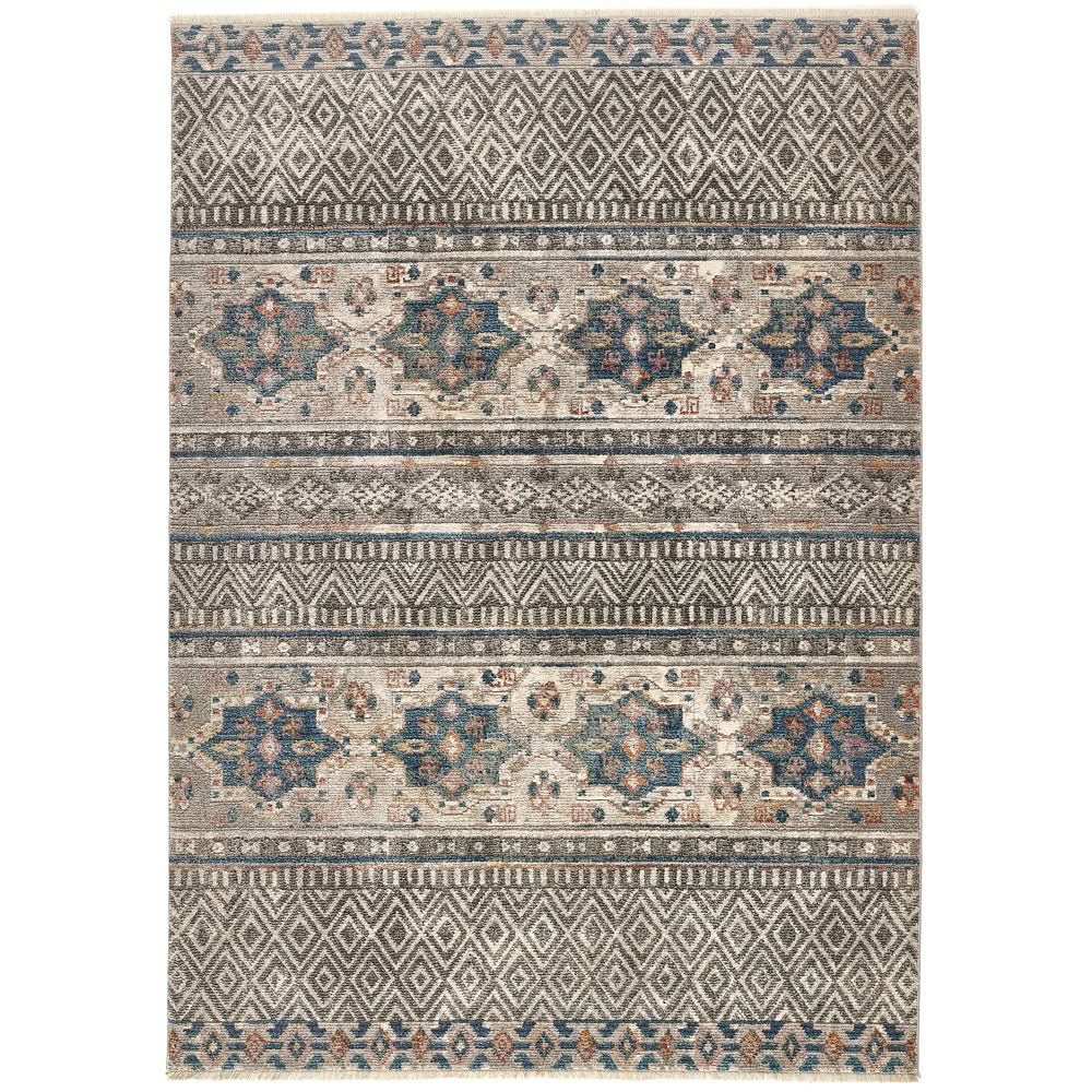 Origins Mandala Stripe Grey Patterned Versatile Soft Stain Resistant Rug - beUNIQ - Created by Product Upload - 80x150 - Grey Patterned Rug