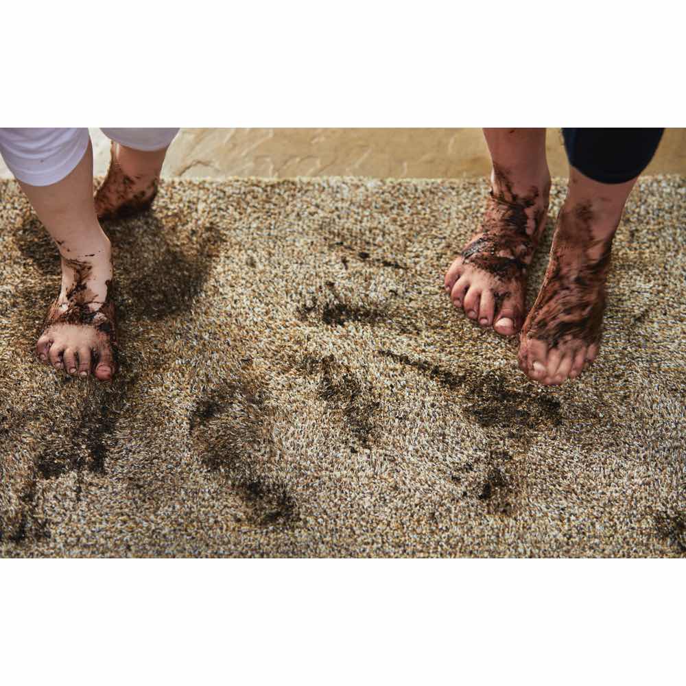 My Mat Cotton Linen Washable Indoor Floor Mat Beige Brown - beUNIQ - cotton linen floor mat - 50x75 - Created by Product Upload