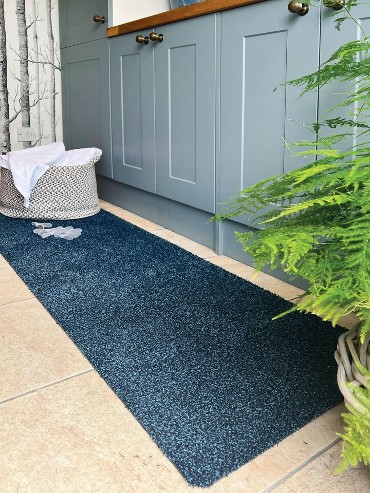 My Mat Cotton Indigo Washable Indoor Floor Mat Navy Blue - beUNIQ - Cotton Indigo Mat - 80x95 - Created by Product Upload