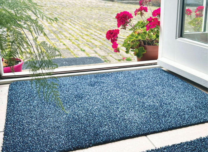 My Mat Cotton Indigo Washable Indoor Floor Mat Navy Blue - beUNIQ - Cotton Indigo Mat - 80x95 - Created by Product Upload
