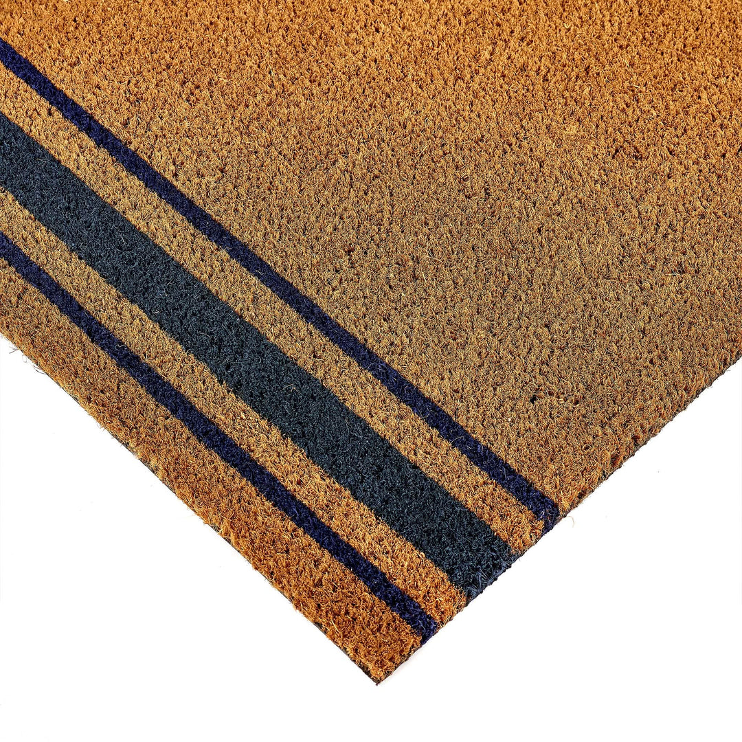 My Mat Navy Border Stripe Coir Doormat 45x75cm - beUNIQ - 45x75cm door mat - coir doormat