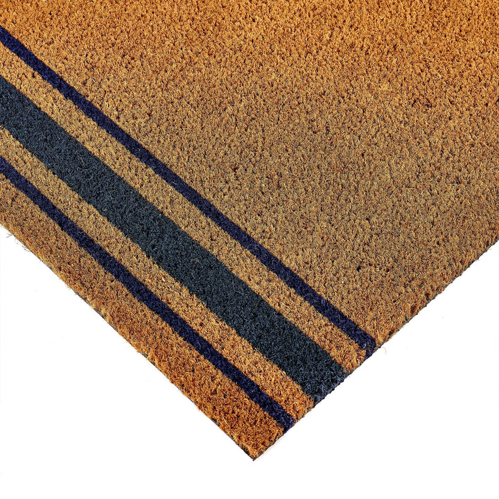 My Mat Navy Border Stripe Coir Doormat 45x75cm - beUNIQ - 45x75cm door mat - coir doormat