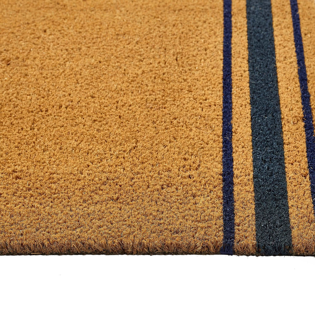 My Mat Navy Border Stripe Coir Doormat 45x75cm - beUNIQ - 45x75cm door mat - coir doormat