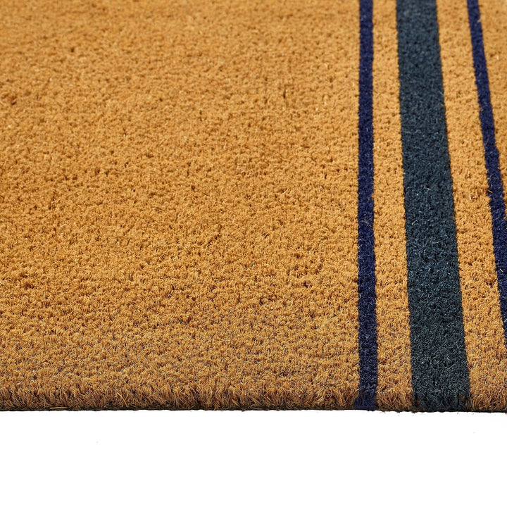 My Mat Navy Border Stripe Coir Doormat 45x75cm - beUNIQ - 45x75cm door mat - coir doormat