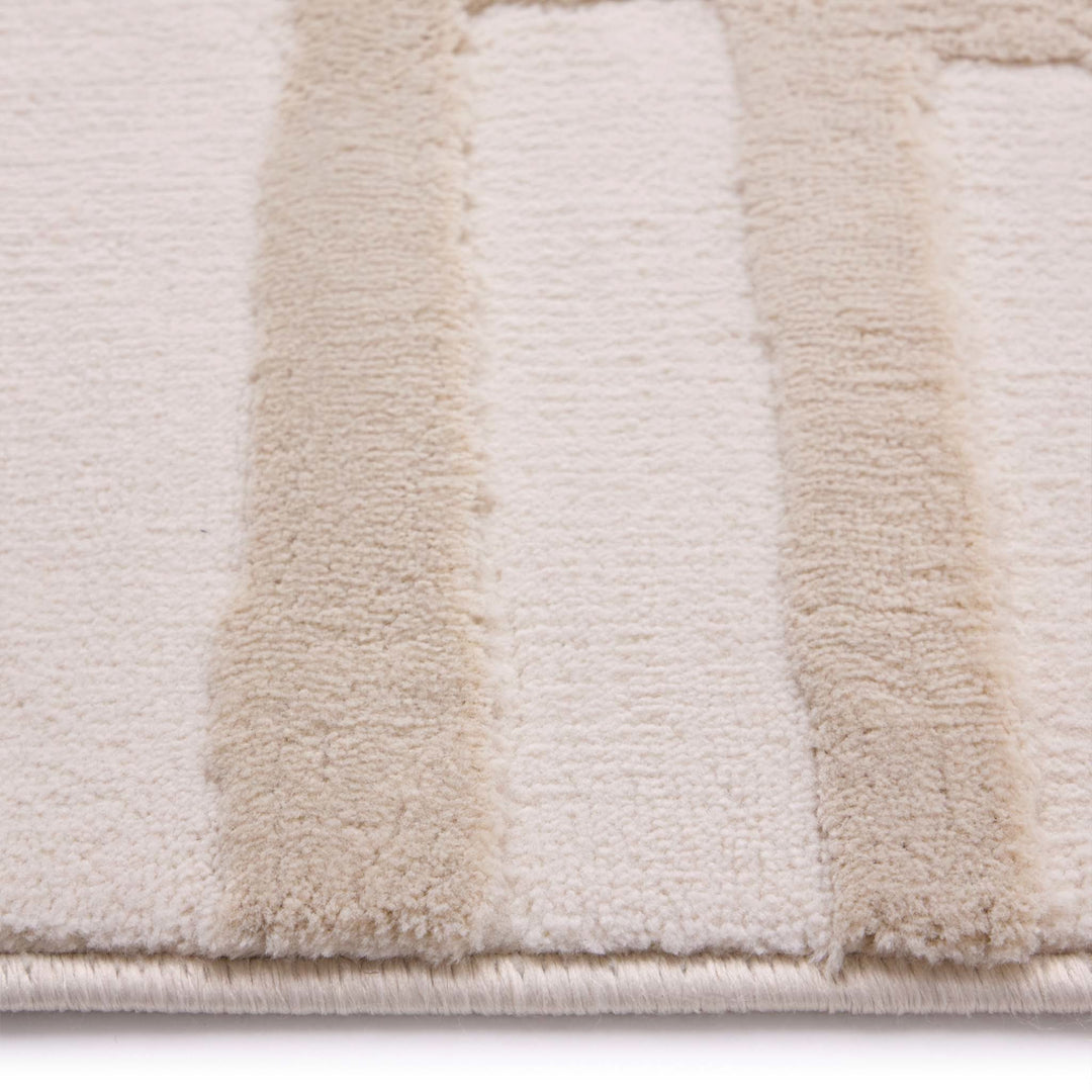 Origins Pathway Machine Woven Polyester Rug Cream Geometric Design - beUNIQ - Created by Product Upload - 67x230 - Geometric abstract rug