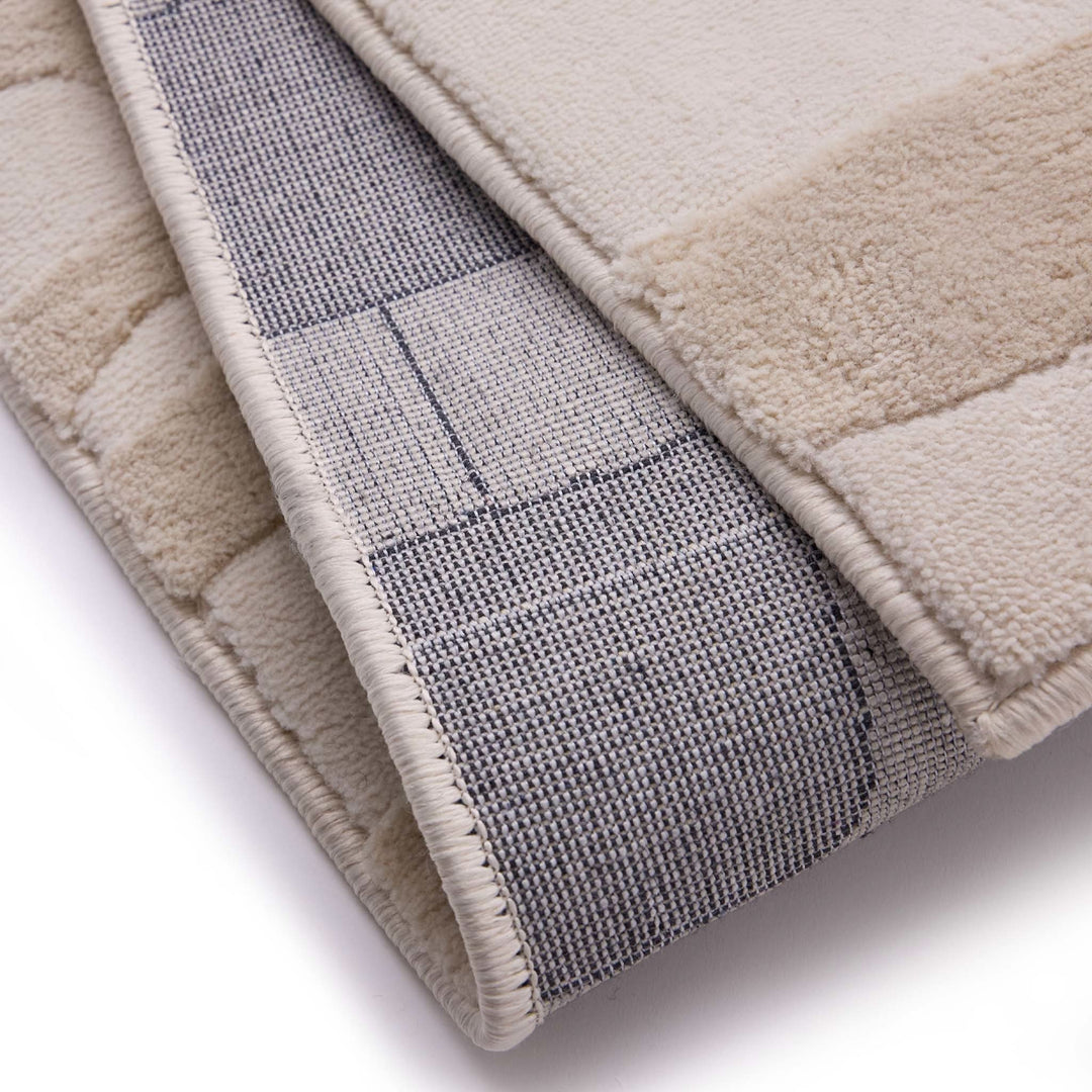 Origins Pathway Machine Woven Polyester Rug Cream Geometric Design - beUNIQ - Created by Product Upload - 67x230 - Geometric abstract rug