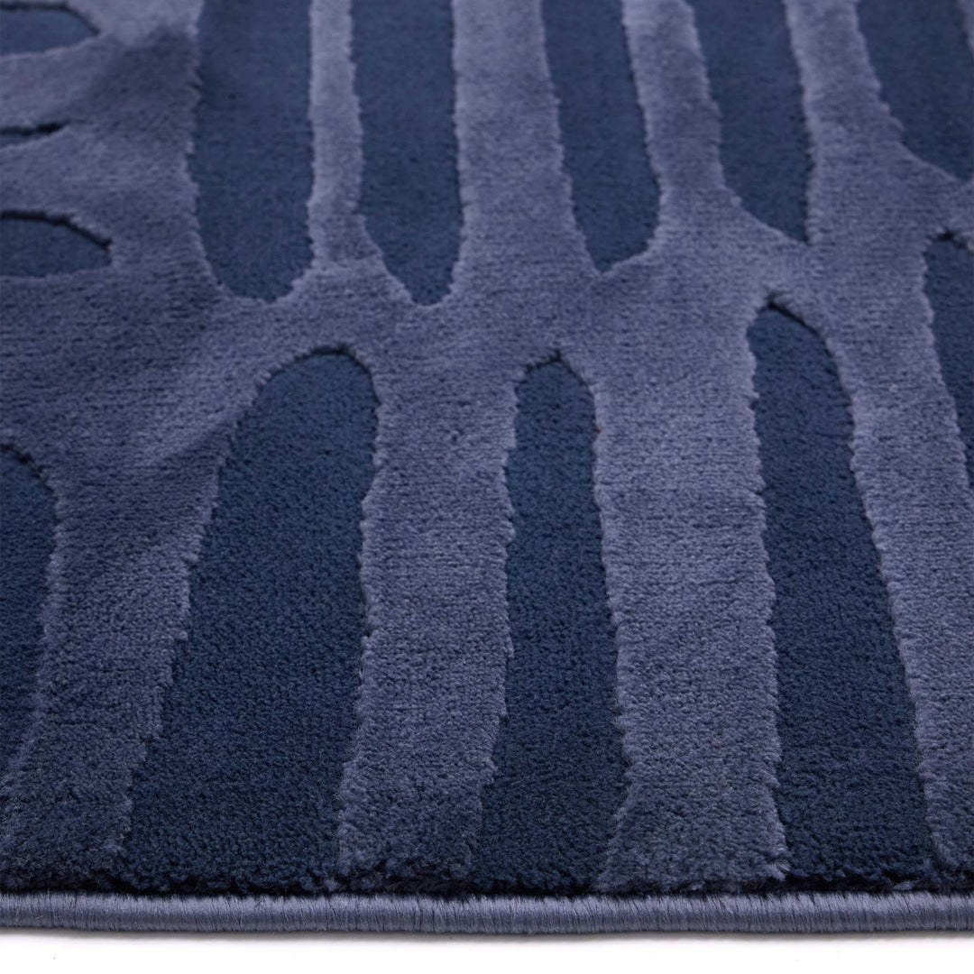 Origins Pathway Navy Geometric Patterned Rug for Modern Home Decor - beUNIQ - Created by Product Upload - 67x230 - Durable Living Room Rug