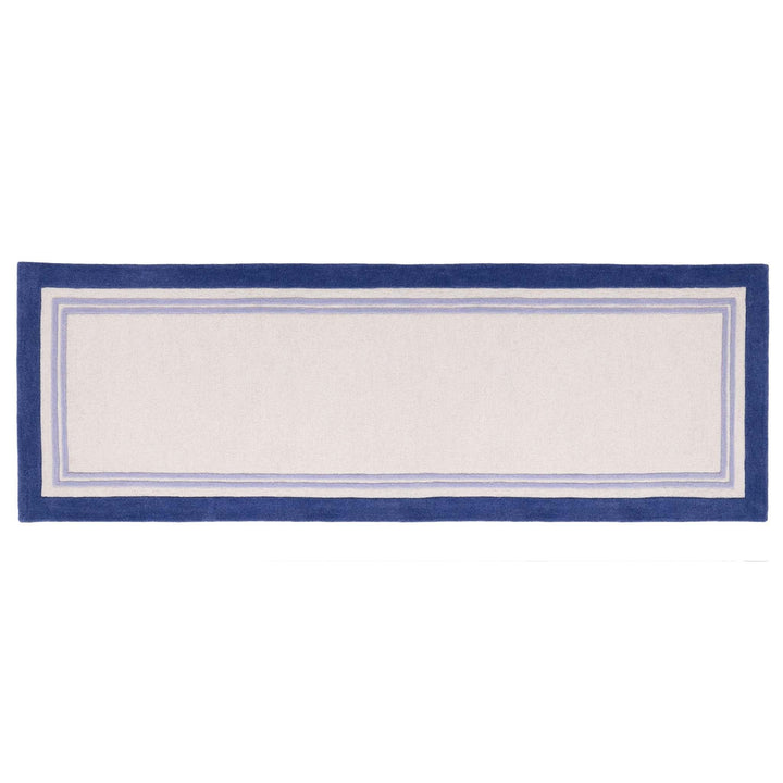 Origins Piper Hand Tufted 100% Wool Rug in Navy Blue - beUNIQ - Border Rug - 067X200 - Contemporary Living Room Rug