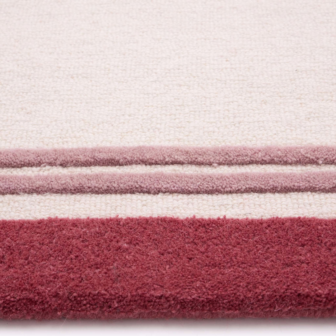 Origins Piper Hand Tufted Wool Rug Pink Border - beUNIQ - Created by Product Upload - 067X200 - hand tufted rug