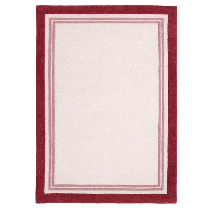 Origins Piper Hand Tufted Wool Rug Pink Border - beUNIQ - Created by Product Upload - 080X150 - hand tufted rug