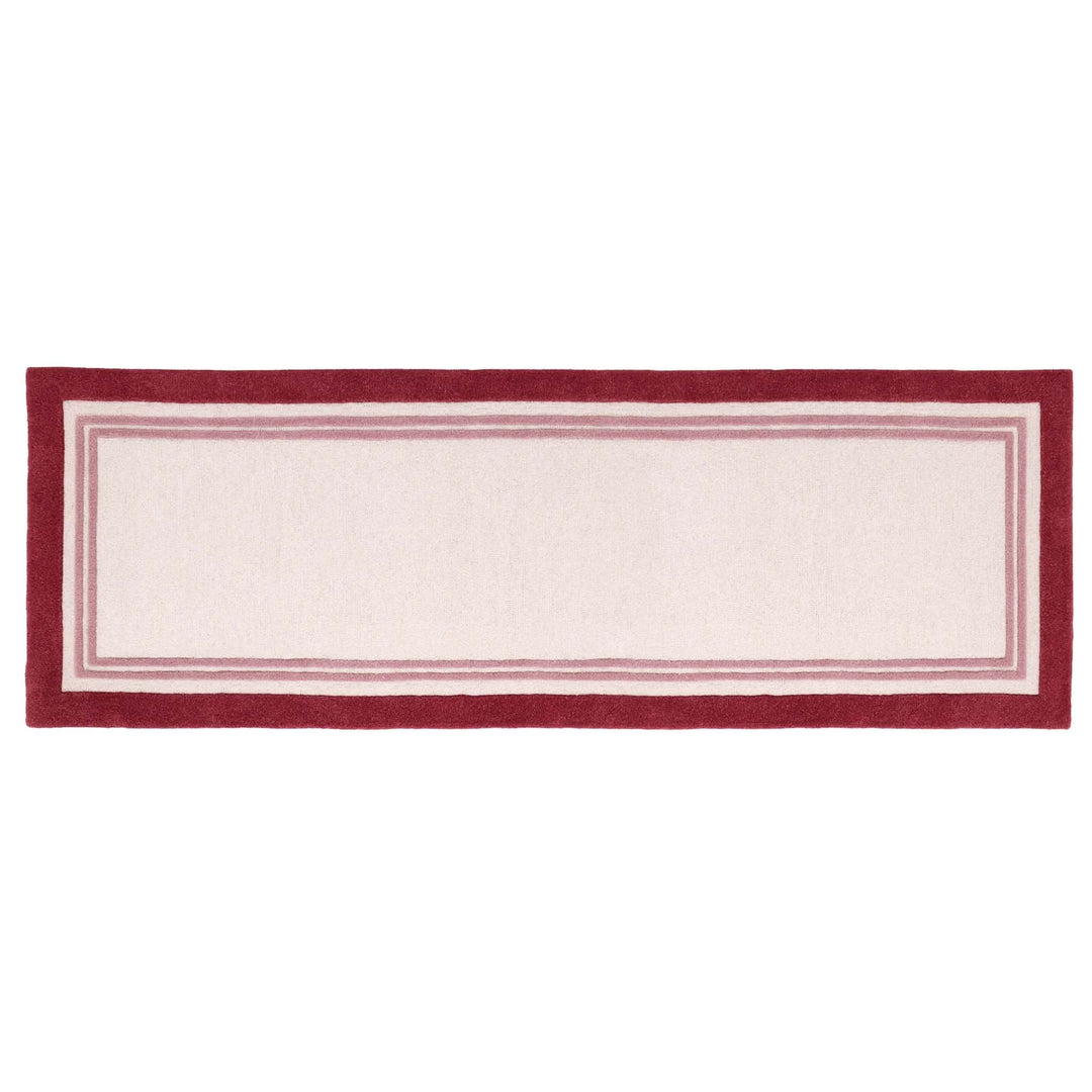 Origins Piper Hand Tufted Wool Rug Pink Border - beUNIQ - Created by Product Upload - 067X200 - hand tufted rug