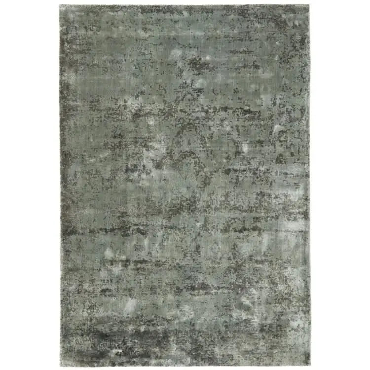Rug Guru Persia Fossil Mist Vintage Patterned Viscose Area Rug - beUNIQ - Created by Product Upload - 80cm x 150cm - grey green rug