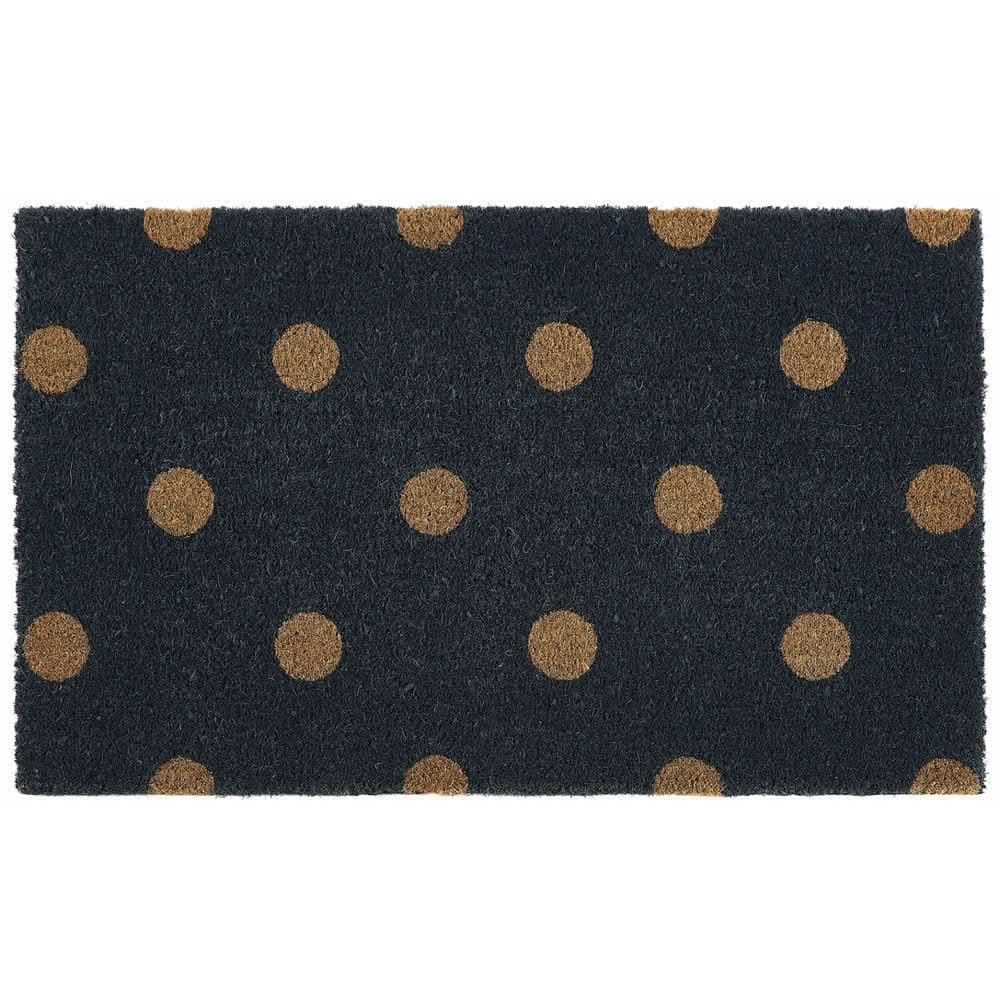 My Mat Coir Doormat Polka Dot Natural Fibre 45x75cm - beUNIQ - coir doormat - Created by Product Upload