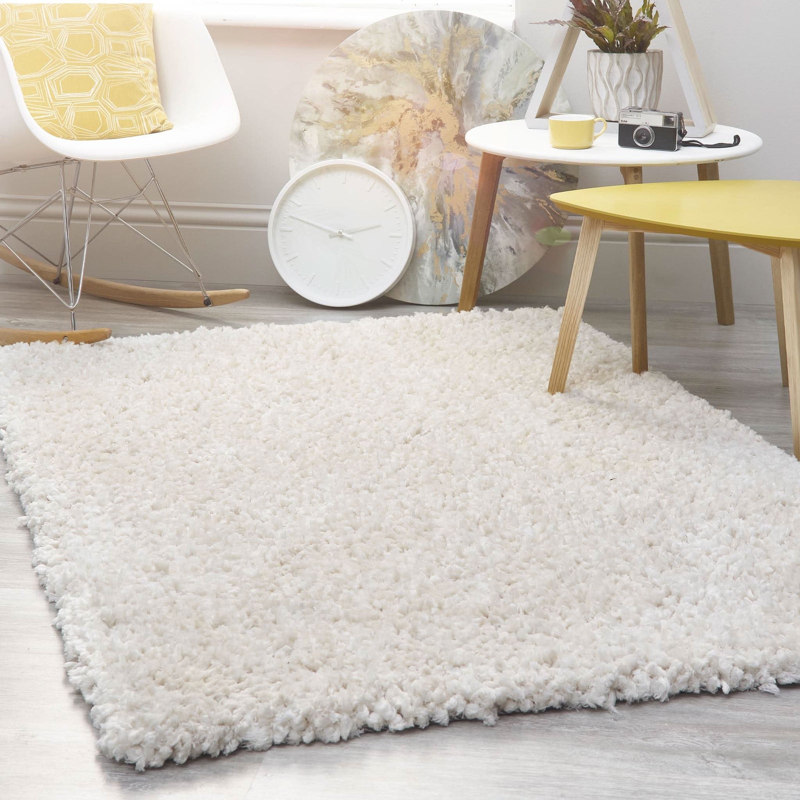Luxurious Origins Portland Cream Hand Tufted Long Pile Shaggy Rug - beUNIQ - cosy home decor - 60x110 - cream rug
