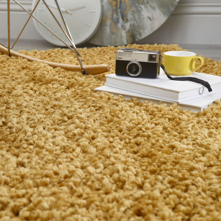 Origins Portland Ochre Hand Tufted Long Pile Cosy Rug - beUNIQ - Created by Product Upload - 60x110 - hand tufted rug