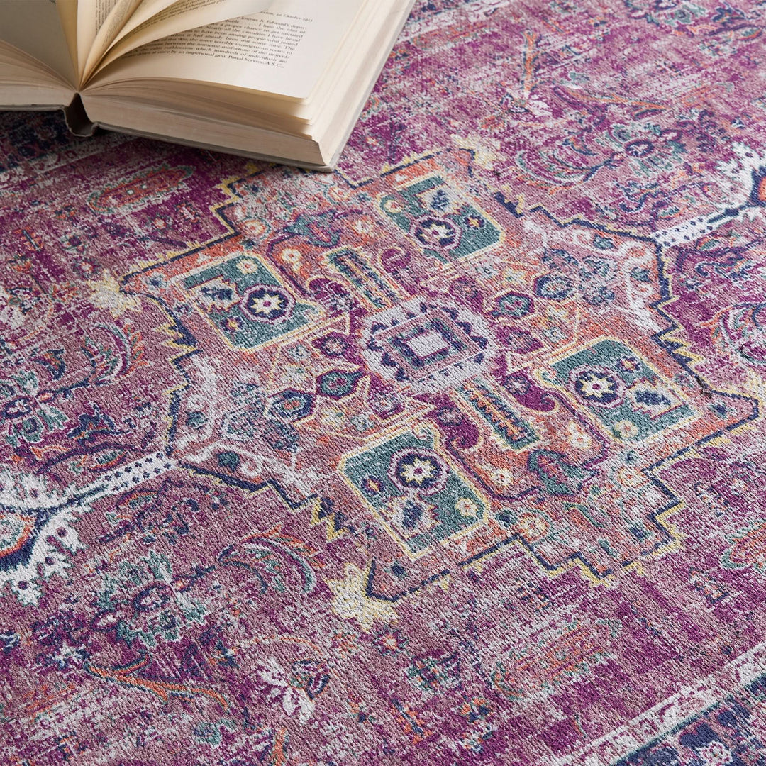 Origins Granada Ruby Traditional Vintage Non - Shed Durable Polypropylene Rug - beUNIQ - Created by Product Upload - 80x150 - hard wearing rug
