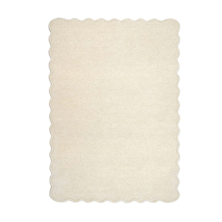 Origins Scalloped Elsie Wool Rug Cream Scalloped Border - beUNIQ - cream area rug - 120x170 - Created by Product Upload