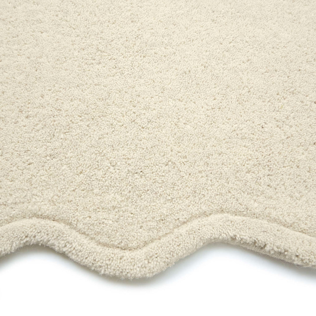 Origins Scalloped Elsie Wool Rug Cream Scalloped Border - beUNIQ - cream area rug - 067x230 - Created by Product Upload