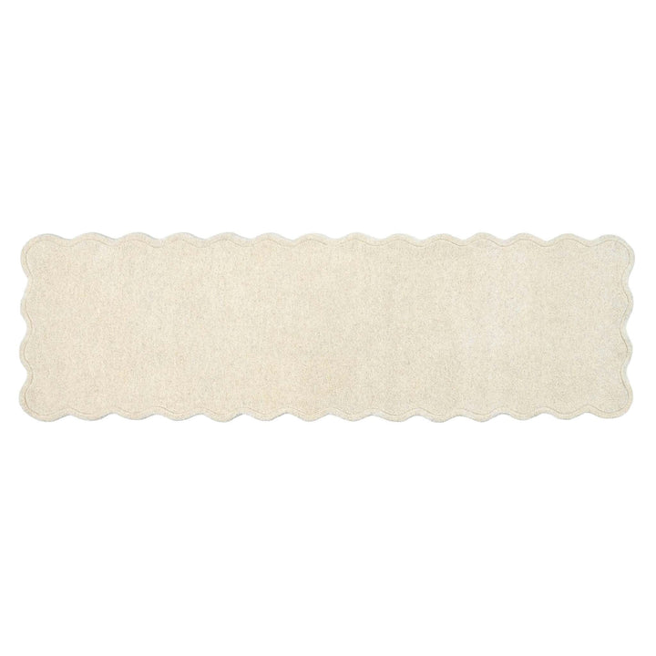 Origins Scalloped Elsie Wool Rug Cream Scalloped Border - beUNIQ - cream area rug - 067x230 - Created by Product Upload