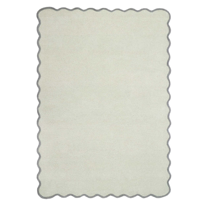 Origins Scalloped Elsie Wool Area Rug Sage Green - beUNIQ - Area Rug - 120x170 - Created by Product Upload