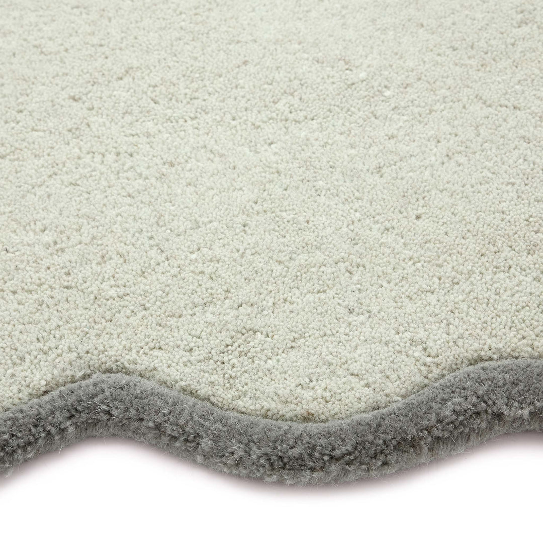 Origins Scalloped Elsie Wool Area Rug Sage Green - beUNIQ - Area Rug - 067x230 - Created by Product Upload