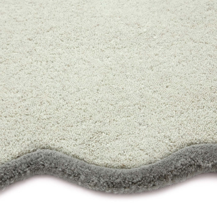 Origins Scalloped Elsie Wool Area Rug Sage Green - beUNIQ - Area Rug - 067x230 - Created by Product Upload