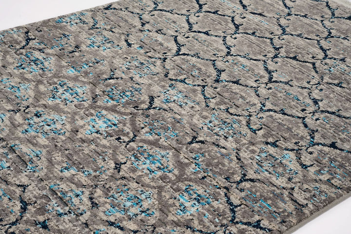 Modern Faded Area Rug Blue Grey - beUNIQ - CH012 rug - 100cm x 150cm - Created by Product Upload