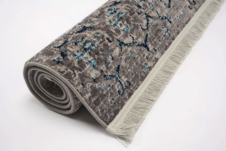 Modern Faded Area Rug Blue Grey - beUNIQ - CH012 rug - 100cm x 150cm - Created by Product Upload