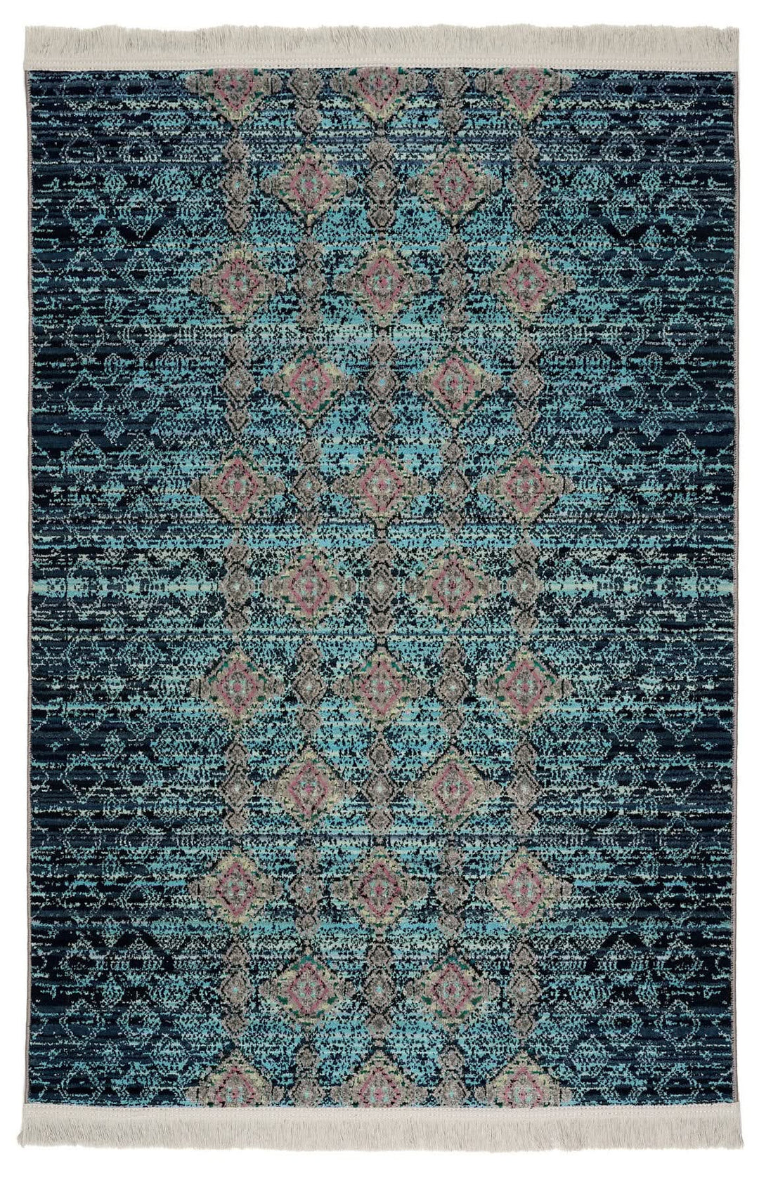 Modern Faded Area Rug Blue Grey - beUNIQ - blue grey rug - 100cm x 150cm - CH013